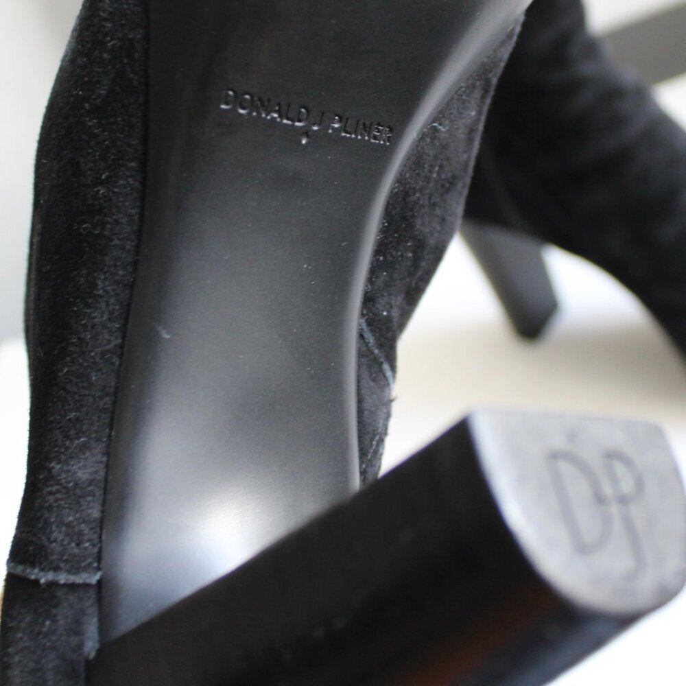 Donald J. Pliner Women's Black Echo Knee-High Heel Boots Size 7.5 - Picture 7 of 8